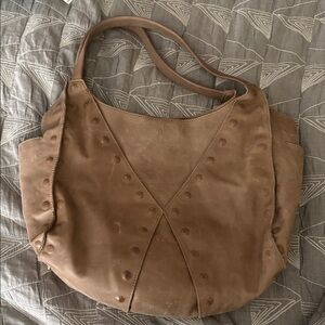 Brown Leather Tote Bag-Hammit